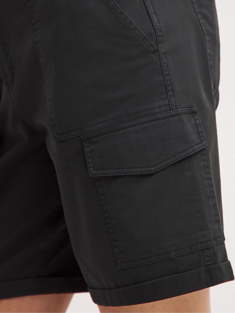 JD Williams Black Soft Cargo Shorts - Image 4 of 4