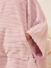 Lipsy Purple Lilac Purple Soft Touch Fleece Hooded Blanket (5-16yrs) - Image 3 of 4