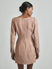 Reiss Pink Lucinda Tailored Mini Dress - Image 4 of 7