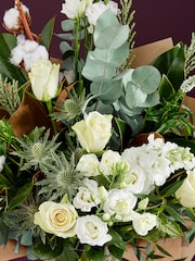 White Rose and Lisianthus Fresh Flower Bouquet - Image 2 of 4
