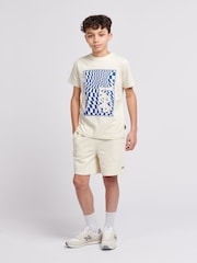 Lee White Boys 100% Cotton Badge Shorts - Image 3 of 8