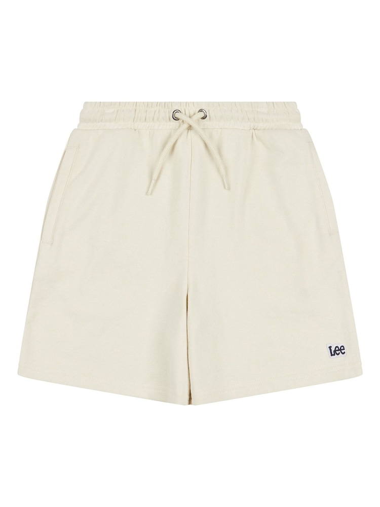 Lee White Boys 100% Cotton Badge Shorts - Image 6 of 8