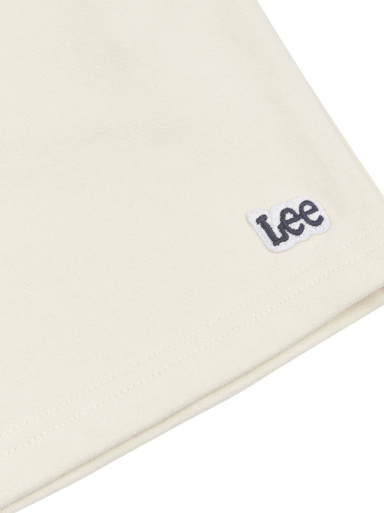 Lee White Boys 100% Cotton Badge Shorts - Image 8 of 8