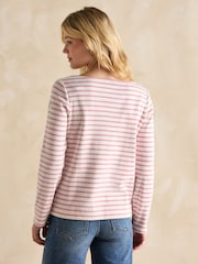Lila/blanco - Joules Harbour Boat Neck Breton Top - Imagen 2 de 5