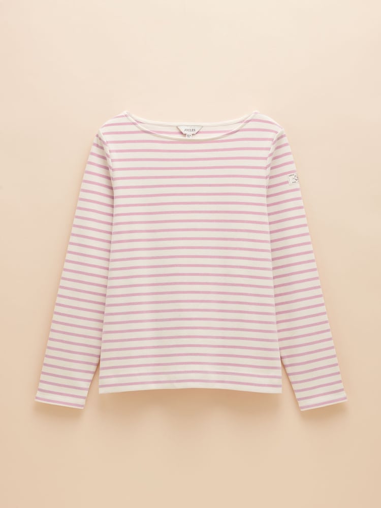 Lila/blanco - Joules Harbour Boat Neck Breton Top - Imagen 5 de 5