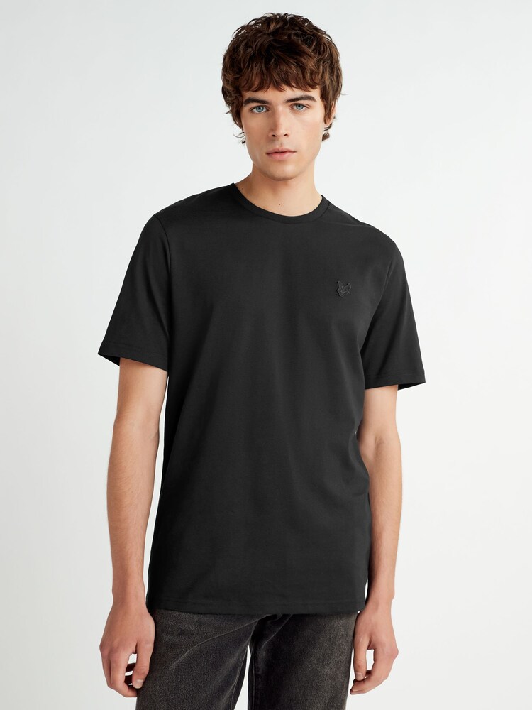 Lyle & Scott Black Tonal Eagle 100% Cotton T-Shirt - Image 1 of 4
