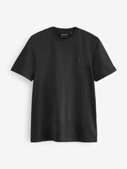 Lyle & Scott Black Tonal Eagle 100% Cotton T-Shirt - Image 4 of 4