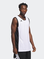 adidas White 3G Speed Reversible Basketball Jersey - Image 3 of 6