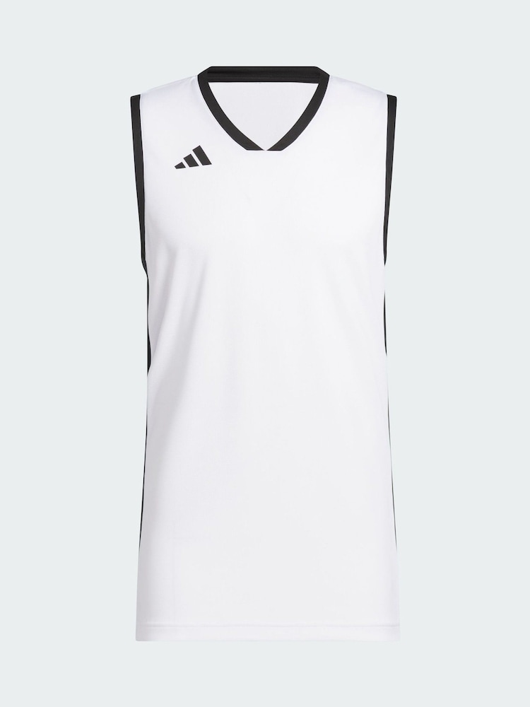adidas White 3G Speed Reversible Basketball Jersey - Image 6 of 6 adidas White 3G Speed Reversible Basketball Jersey - Image 6 of 6