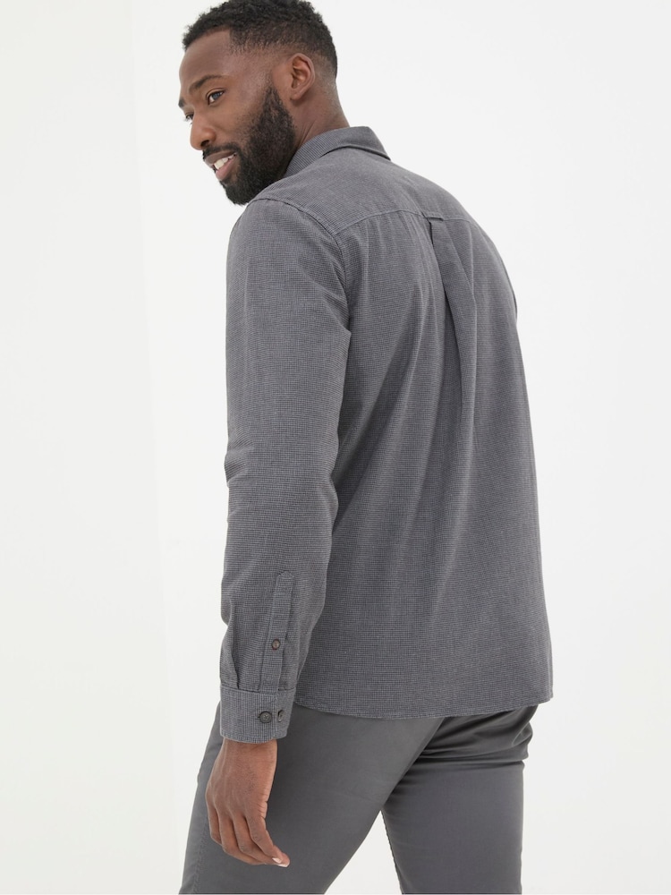 FatFace Dark Grey Tadlow Puppytooth Shirt - Image 2 of 6