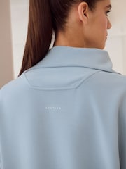 Svetlo modra - Četrtletna majica z zadrgo Soft Touch - Slika 5 iz 7