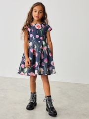 Baker by Ted Baker Navy Floral Airtex Scuba Dress - Image 1 of 11