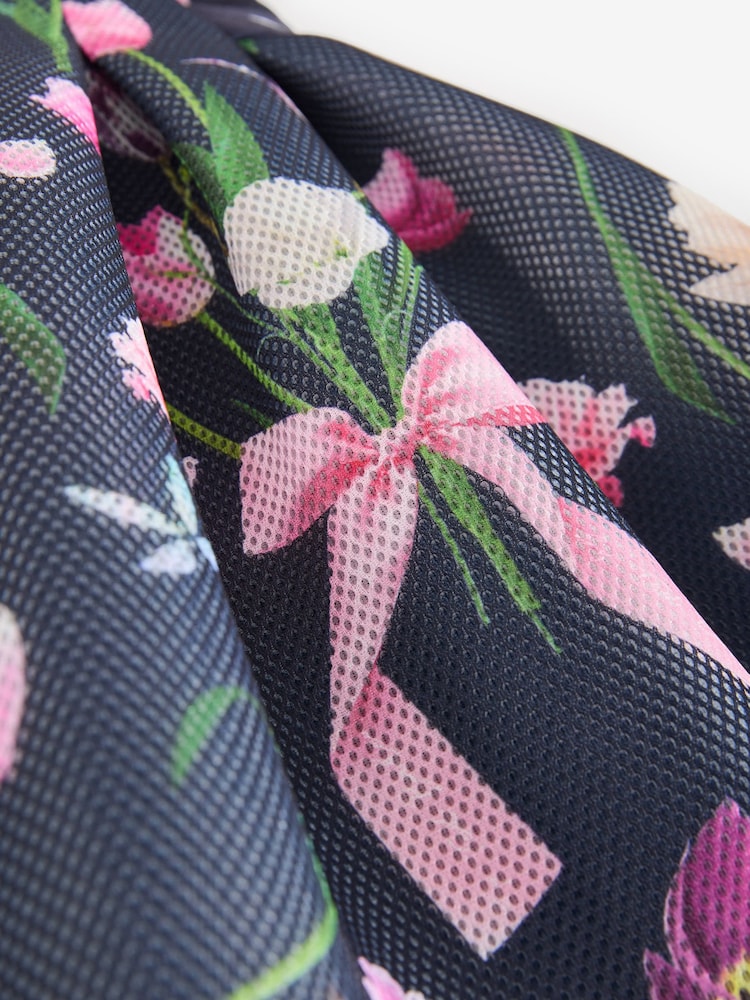 Baker by Ted Baker Navy Floral Airtex Scuba Dress - Image 11 of 11