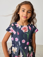 Baker by Ted Baker Navy Floral Airtex Scuba Dress - Image 5 of 11