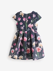 Baker by Ted Baker Navy Floral Airtex Scuba Dress - Image 8 of 11