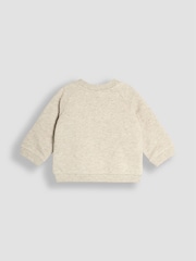 JoJo Maman Bébé Natural Cow Sweatshirt & Rib Leggings Set - Image 3 of 6