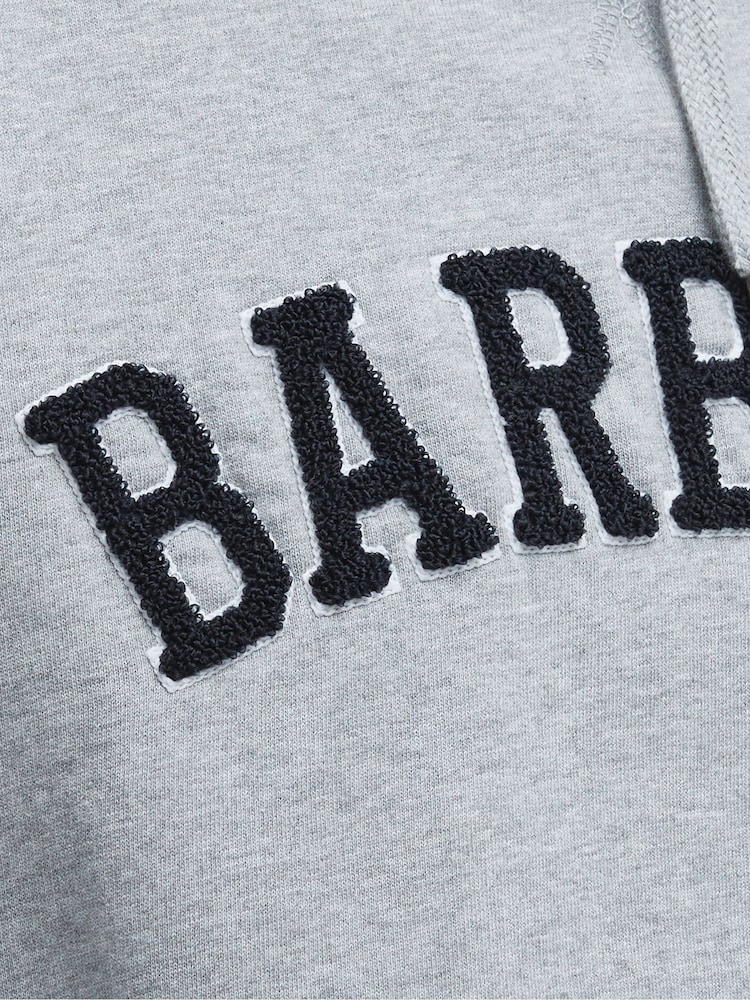 Barbour® Grey Mayfield Varsity Logo Hoodie - Image 7 of 7 Barbour® Grey Mayfield Varsity Logo Hoodie - Image 7 of 7