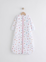 White Christmas Santa Icon Baby 2.5 Tog Detachable Sleever 100% Cotton Sleep Bag - Image 1 of 13