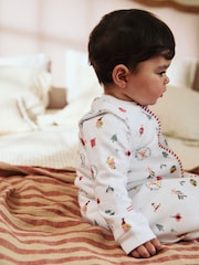 White Christmas Santa Icon Baby 2.5 Tog Detachable Sleever 100% Cotton Sleep Bag - Image 8 of 13