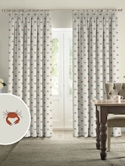 Sophie Allport White Crab Made to Measure Curtains - Image 1 of 6