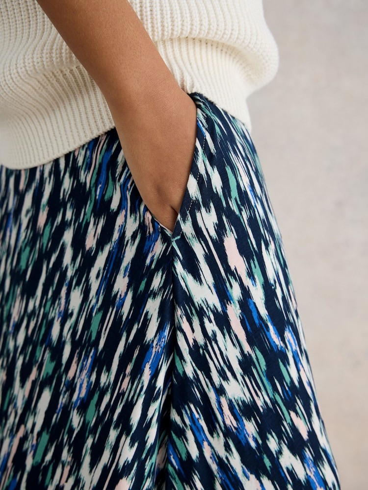 White Stuff Blue Jada EcoVero™ Maxi Skirt - Image 2 of 7