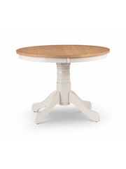Julian Bowen Ivory Oak Davenport Round Pedestal Table - Image 2 of 3