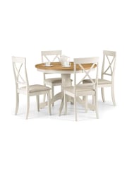 Julian Bowen Ivory Oak Davenport Round Pedestal Table - Image 3 of 3