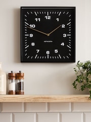 Black Square Wall Clock - Image 1 of 4