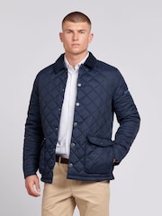 U.S. Polo Assn. Blue Mens Quilted Collared Jacket - Image 1 of 8