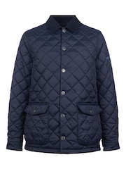 U.S. Polo Assn. Blue Mens Quilted Collared Jacket - Image 6 of 8