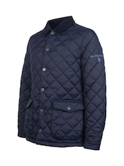 U.S. Polo Assn. Blue Mens Quilted Collared Jacket - Image 7 of 8