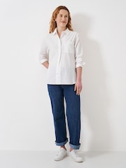 Crew Clothing White Linen Blend Shirt - Image 2 of 4