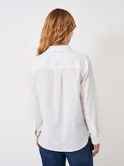 Crew Clothing White Linen Blend Shirt - Image 3 of 4