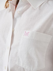 Crew Clothing White Linen Blend Shirt - Image 4 of 4