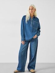 Hush Blue Daya Denim 100% Cotton Shirt - Image 3 of 5