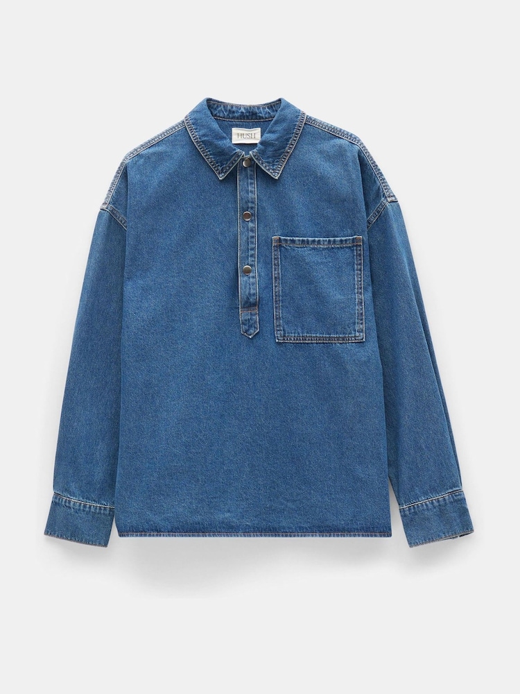 Hush Blue Daya Denim 100% Cotton Shirt - Image 5 of 5