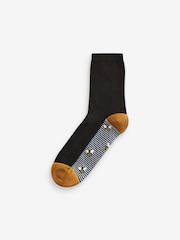 Blue/Ochre Bee Footbed Ankle Socks 5 Pack - Image 5 of 6