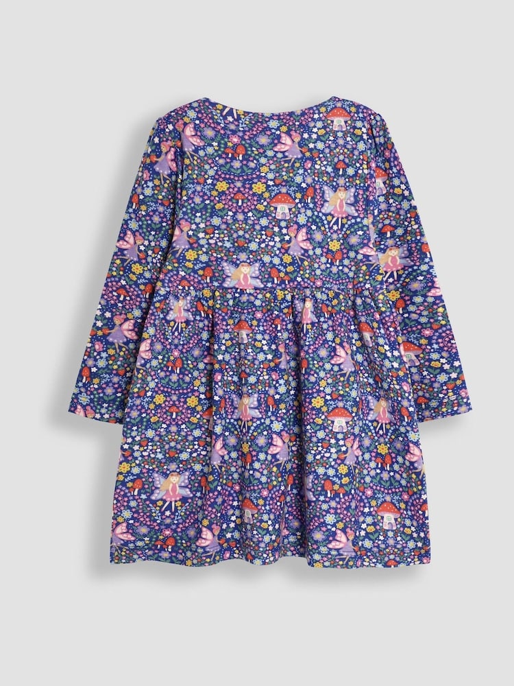JoJo Maman Bébé Cornflower Toadstool Floral Button Front Dress - Image 2 of 3