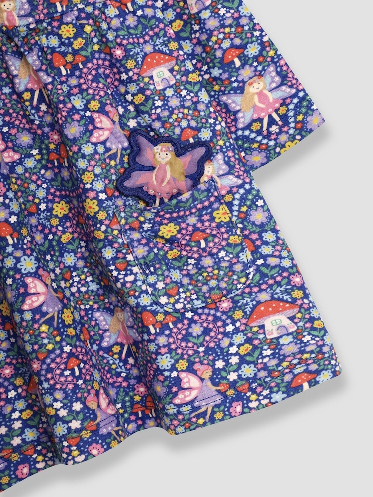 JoJo Maman Bébé Cornflower Toadstool Floral Button Front Dress - Image 3 of 3