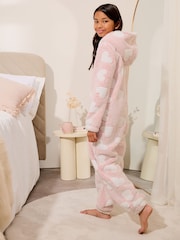 Lipsy Pink Cosy Borg All-In-One (5-16yrs) - Image 4 of 4