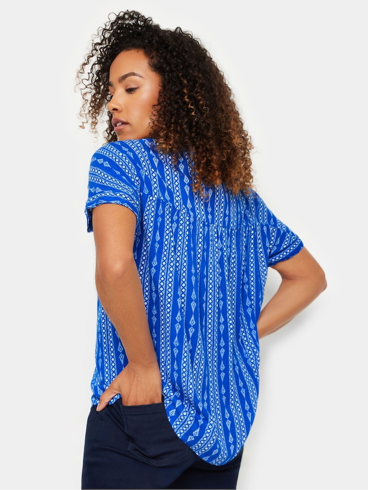 M&Co Blue Print Blouse - Image 2 of 6
