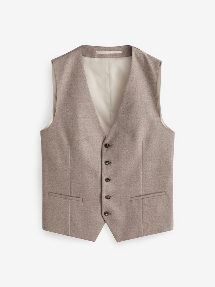 Skopes Natural Jodrell Marl Tweed Tailored Fit Suit Waistcoat - Image 1 of 2