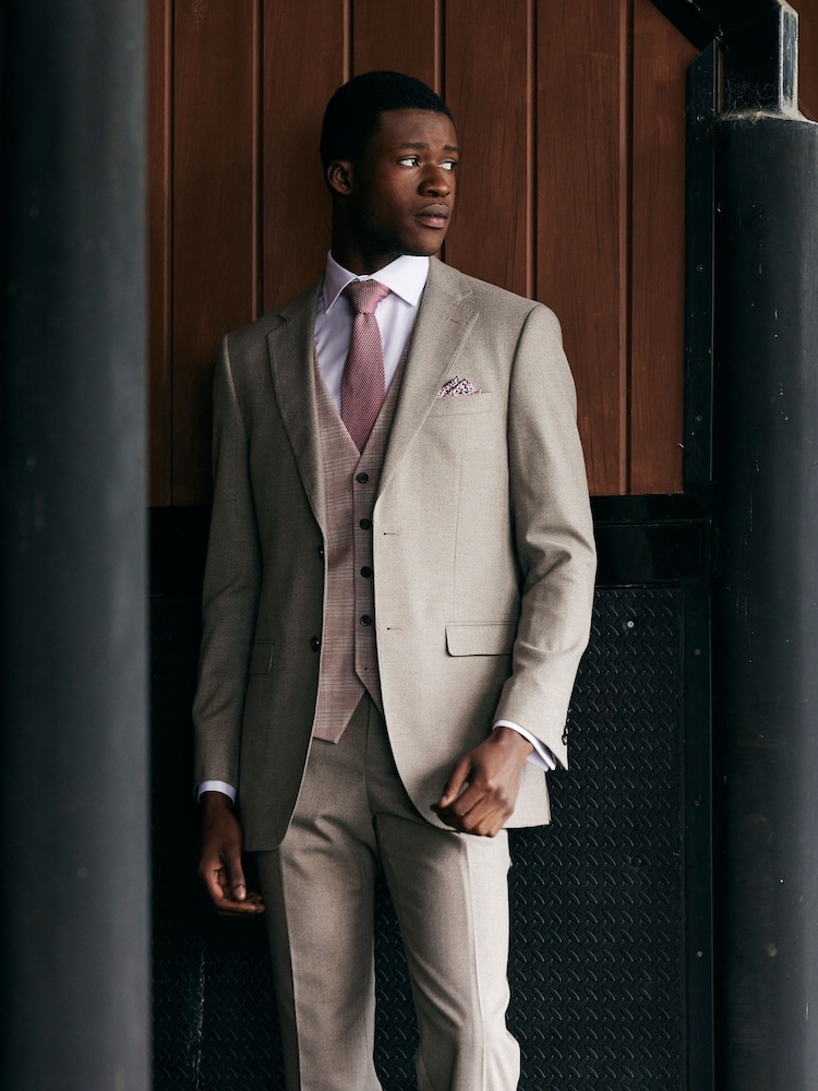 Skopes Natural Jodrell Marl Tweed Tailored Fit Suit Waistcoat - Image 2 of 2