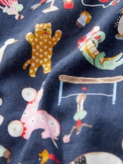 Cath Kidston Navy Printed Long Sleeve Collar 100% Cotton Dress (3mths-8yrs) - Image 9 of 10