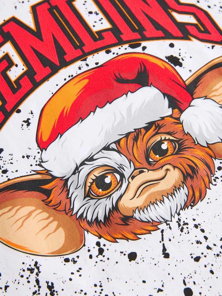 White Ground Licensed Christmas Gremlins 100% Cotton T-Shirt (3-16yrs) - Image 4 of 4