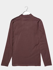 Rot - BadRhino Big & Tall Essential 100% Cotton Long Sleeve Polo Shirt - Bild 3 von 3