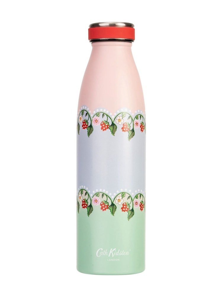Cath Kidston Strawberry Stainless Steel Water Bottle 460ml - Image 1 of 2