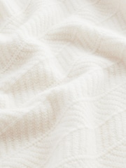Ecru White Regular Fit Signature Lambswool/Cashmere Blend Crew Jumper - Image 4 of 7