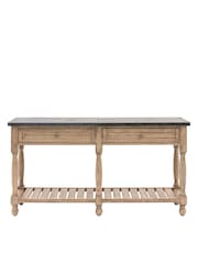 Gallery Home Natural Eastfield 2 Drawer Console Table - Image 6 of 8