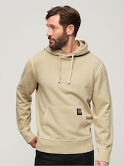 Superdry Nude 100% Cotton Contrast Stitch Relaxed Hoodie - Image 1 of 3